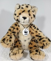 WWF Build-a-Bear B.A.B. Workshop Black Spotted Cheetah Plush Stuffed Animal 13" - £16.83 GBP