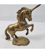 Vintage Solid Brass Unicorn Figurine 7 inch - $38.37 CAD