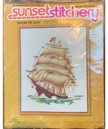 Sunset Stitchery kit  Crewel Embroidery  Before The Wind  Sailing Ship  ... - £12.00 GBP