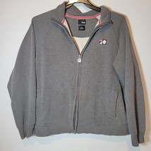 Fila Mens Coat XL Full Zip Gray Pockets Fila Labeled Pull on Zipper Jacket - £15.12 GBP