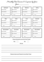 Printable Weekly, Monthly and Yearly Budget Planner, INSTANT DOWNLOAD. - £3.19 GBP