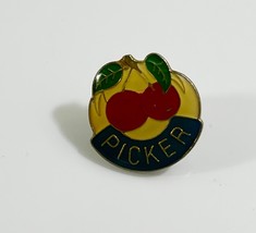 Cherry Picker Round 1&quot; Vintage Lapel Pin Pinback Buttons - $8.90