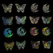 Color Butterfly PET Laser Decorative Sticker Decals for Car Laptop Water... - £7.39 GBP