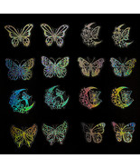 Color Butterfly PET Laser Decorative Sticker Decals for Car Laptop Water... - £7.55 GBP