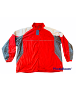 Reebok Jacket Windbreaker Coat Golf Red XL Full Zip NWT tags white fall ... - $39.55