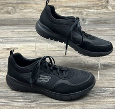 Skechers womens Black Flex Appeal 3.0-go Forward Shoes Sneakers Leather Size 9 - £14.28 GBP