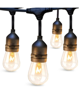 48 FT Outdoor String Lights Commercial Grade Weatherproof Strand, 18 Edi... - $42.92