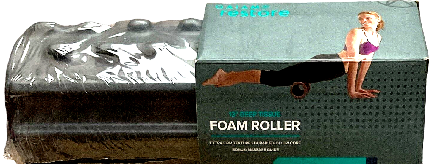 GAIAM Restore 13" Deep Tissue Foam Roller Extra Firm Texture Hollow Core Foam Rollers