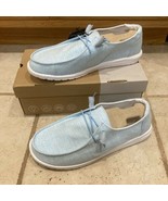 Hey Dude Size 11 Women&#39;s Wendy Linen Breeze Women’s Lace Up Loafers LIGH... - $49.75