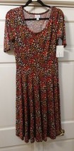 Lularoe New W/ Tags Nicole Brown With Small Floral Llr 114 - £20.89 GBP
