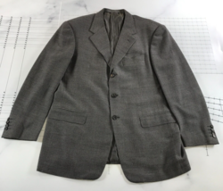 Pal Zileri Suit Jacket Mens EUR 56R US 46R Grey Chevron Tweed Three Butt... - £31.02 GBP