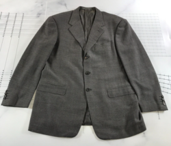 Pal Zileri Suit Jacket Mens EUR 56R US 46R Grey Chevron Tweed Three Butt... - £30.18 GBP