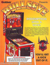 Bullseye Pinball Machine Flyer Original 1994 Vintage Retro Game Art 8.5&quot;... - $27.08