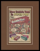 1982 Bubble Yum Gum ORIGINAL Vintage 11x14 Framed Advertisement  - $34.64