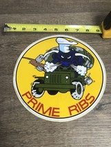 Vtg 1981 U.S. Air Force 9” Sticker Usaf Civil Engineering Prime Ribs Cook Chef - £36.03 GBP