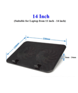 Laptop Cooling Pad / Cooler with USB and Dual Fans - 14&quot; - $37.50