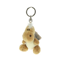 NICI Dinosaur Grey Stuffed Toy Animal Bean Bag Key Ring Key Chain 4 inch... - $15.00