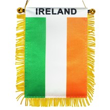 Anley 4X6 Inch Ireland Fringy Window Hanging Flag - Fringed Irish Hanging Flag - £5.53 GBP