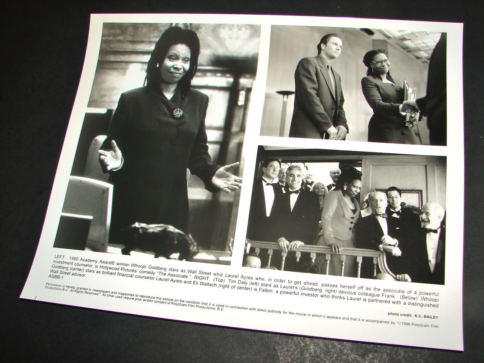 1996 THE ASSOCIATE Movie Press Photo Whoopi Goldberg Eli Wallach Tim Daly 1 Item image 4