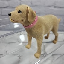 Barbie Flocked Dog Golden Retriever with Pink Collar  - $9.89