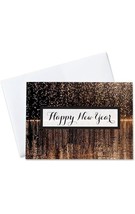 Happy New Year Greeting Cards 5x7 Falling Fireworks 25 cards/envelopes - $13.55