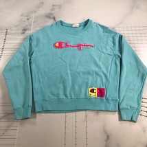 Champion Sweatshirt Damen Medium Hellblau Reverse Gewebe 19 Rundhals - $376.73 MXN
