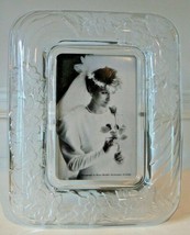 Wedding Picture Frame Anniversary Glass Crystal Clear Signatures Chrysanthemum - £15.81 GBP