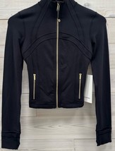 LULULEMON Define Cropped Jacket Nulu Black Gold Gold 0 2 4 6 8 10 12 14 NWT - $229.90