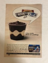 1992 Hershey’s Kisses Chocolate Pudding Vintage Print Ad pa23 - £6.05 GBP