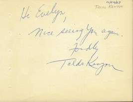 Taldo Kenyon Signed Vintage Album Page The Magic Sword - £30.96 GBP