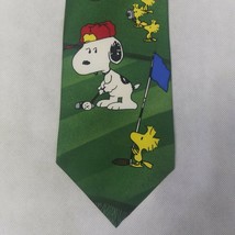 Snoopy Peanuts Golf Tie Birdie on The Green Silk - $16.95