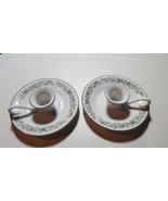 Pair Vintage MIKASA CANDLE TAPER HOLDER Fine China JAPAN G 9059 White w/... - $20.56 CAD