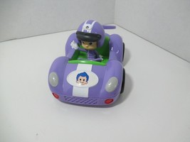 Bubble Guppies Gil&#39;s Fintastic Racer Push Toy Purple Race Car Figure Nick Jr - £7.77 GBP