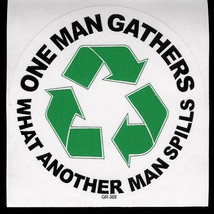 SALE One Man Gathers Recycle Vinyl Sticker  Deadhead  Car Decal - £2.37 GBP