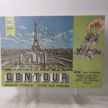 1968 Milton Bradley Contour Jigsaw Puzzle Paris In Spring Raised Texture... - $79.19