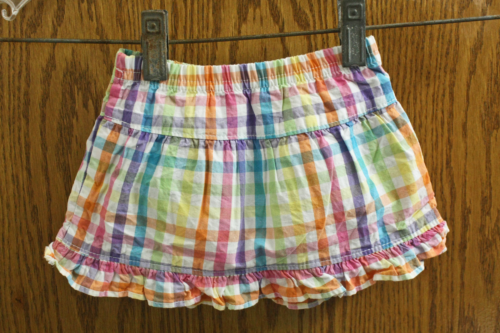 Garanimals Rainbow Plaid Skirt - size Girls 0-3 Months - $7.99