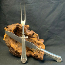 Sterling Silver Handled Carving Set Fork Knife Kitchen Utensils Silverware - £144.62 GBP