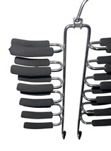 Necktie Rack Hanger Organizer Men Women Closet Metal & Foam 24 Ties 2 Belt Hooks image 6