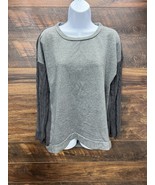 Forever 21 Women&#39;s Shirt Contemporary Sweater  Mixed Media Gray Med Cabl... - $442.51 MXN