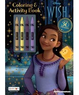 Disney Wish 48-page Coloring Book with 4 Crayons and Stickers, Disney&#39;s ... - $261.47 MXN
