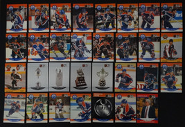 1990-91 Pro Set Edmonton Oilers Team Set of 34 Hockey Cards Missing 4 Cards - £3.91 GBP