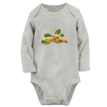Babies Nut Pistachio Pattern Romper Newborn Bodysuit Infant Jumpsuit Long Outfit - £8.71 GBP