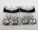 (Lot of 2) Cambria Premier Finials Brushed Nickel Bird Cage 2 Pack New - $25.73