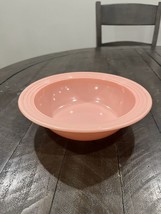 Vintage Mid Century Hazel Atlas Pastel Pink Moderntone Platonite Milk Glass Bowl - $17.81