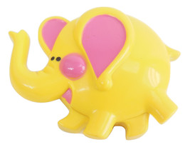 Vintage Avon Pink Yellow Elephant Glace Pin Perfume Fragrance Childrens Jewelry - £10.18 GBP