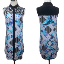 New Peter Pilotto Sleeveless Print Lace Bodice Button Up Shirt Dress Size S - £9.97 GBP