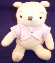 White Winnie the Pooh Beanbag Plush Stuffed Animal, 7&quot;, The Disney Store - $11.99