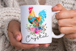 Farm Animal Mug, Chicken Coffee Mug, Personalized Mug For Women, Animal Mug, Chi - £13.50 GBP