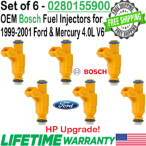 OEM x6 Bosch HP Upgrade Fuel Injectors for 1999, 00, 2001 Ford Explorer 4.0L V6 - £132.65 GBP