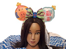 Disney Parks Pixar Toy Story Christmas Ornament Minnie Ears Headband Hamm NEW - £15.62 GBP
